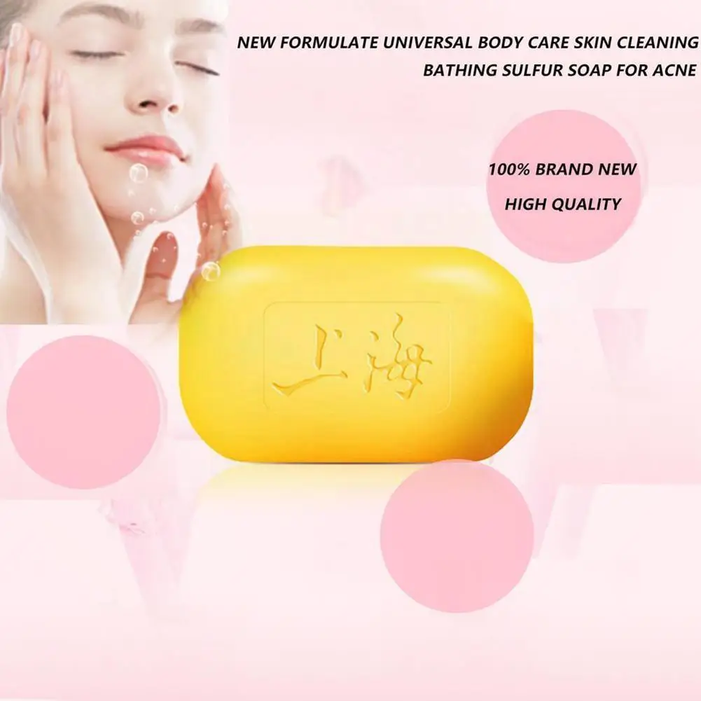 

Cleaning Sulfur Soap Oil-control Whiten Skin Acne Treatment Traditional Skin Chinese Blackhead Removal Soap Sulfur Shanghai Y9d1