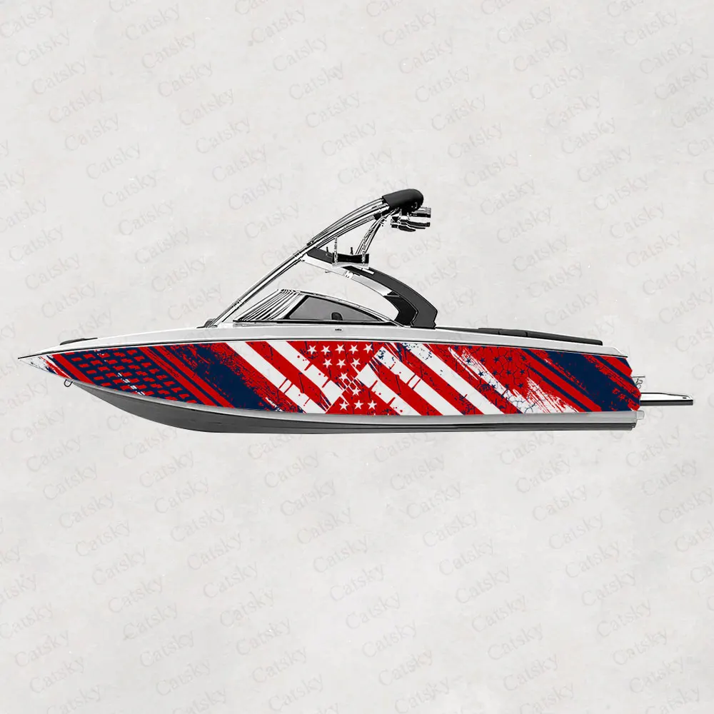 

Американский флаг, графическая наклейка, фотообои, виниловая Водонепроницаемая лодка, графическое украшение для лодки, декоративная наклейка, подарок