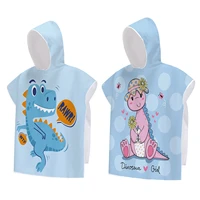 hooded towel for kids and toddlers soft dinosaur towel cape large 23 6 x 35 5 inch microfiber soft absorbent with hood for