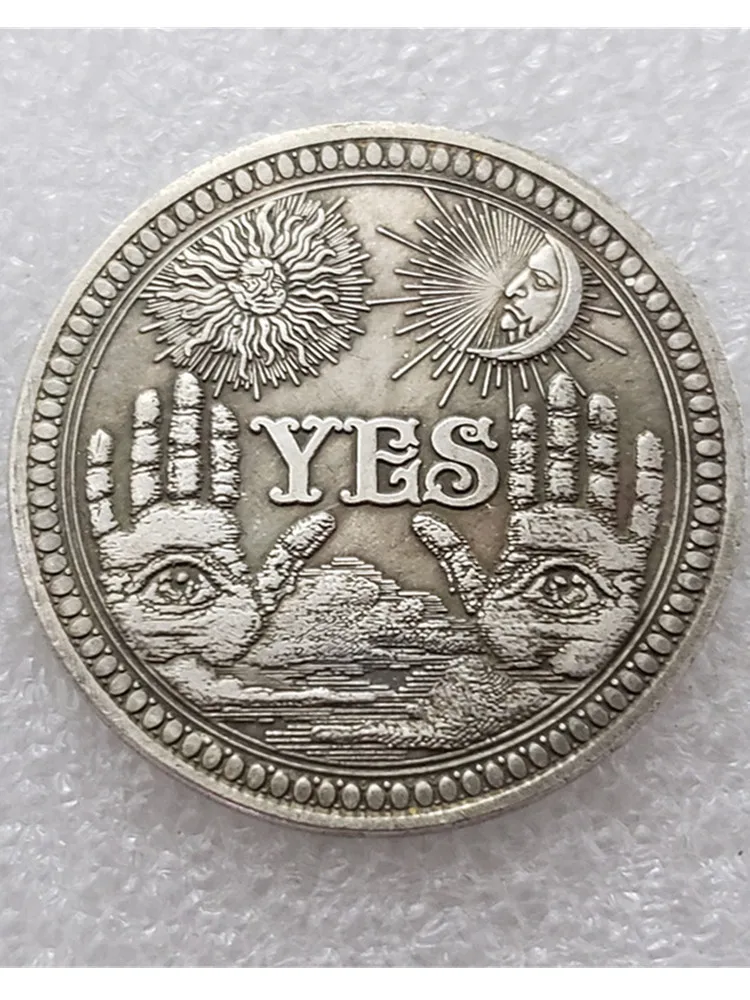 Yes/No Gothic Prediction Decision Coin All Seeing Eye Or Death Angel Nickel USA Morgan | Дом и сад