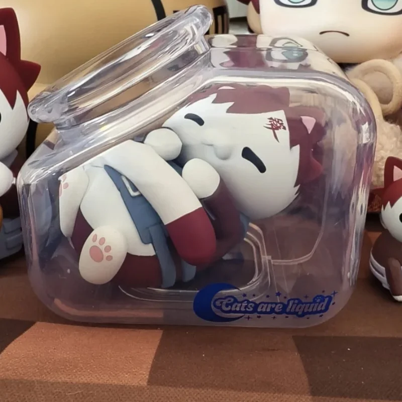 Фото Оригинальная коллекционная фигурка Bandai Megahouse: Наруто Шиппуден, Гаара и Какаши в образе «Кот на ночь» (ПВХ), аниме-фигурка для декора дома №5