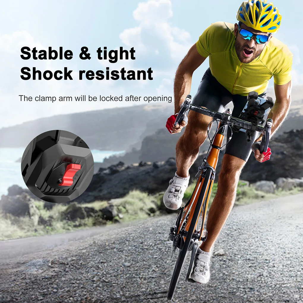 

Bicycle Mobile Phone Holder Non-slip 360 Degree Rotation Handlebar Bike Mount Universal Smartphone Bracket Stand