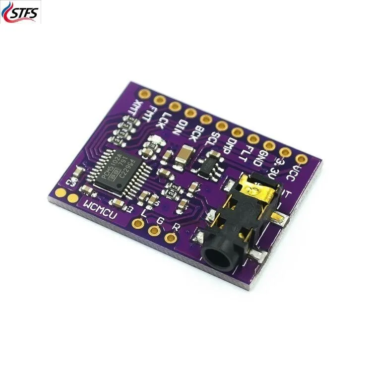 Интерфейс I2S PCM5102A ЦАП декодер GY-PCM5102 модуль плеера плата формата pHAT цифровая