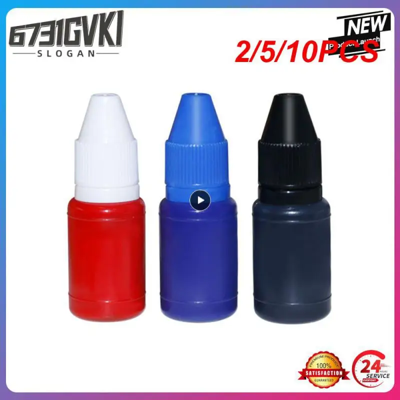 

2/5/10PCS 10ml Flash Refill Fast Drying Stamping Ink Inking Self-Inking For Photosensitive Stamp Oil Black Blue