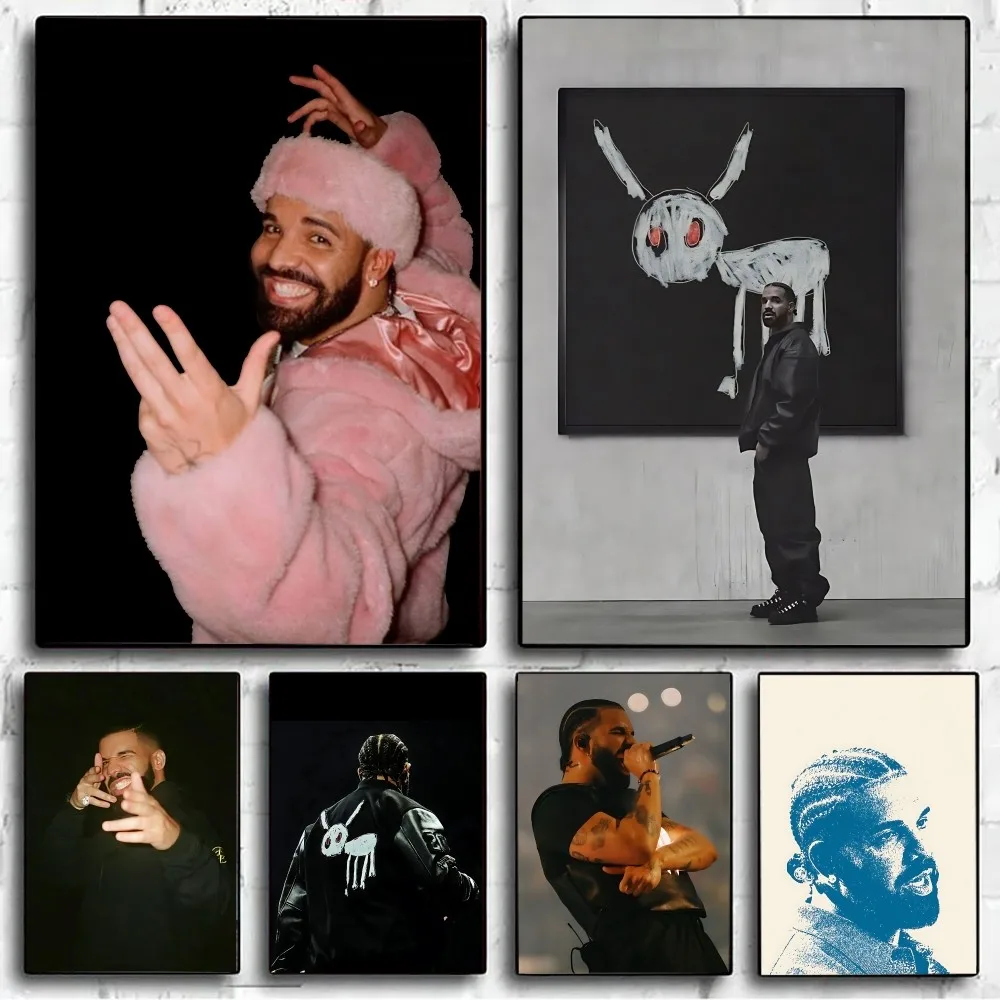 Rapper D-Drake Poster DIY Kraft Paper Vintage Wall Art Painting Study Stickers Big Szie