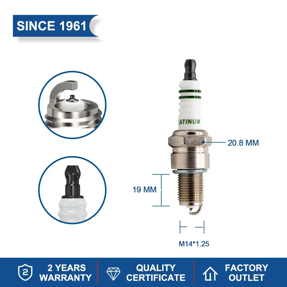 Фото 2-8 шт. Замена для BPR6EGP BPR6ES BPR6EVX BPR6E BPR6EP Denso W20TT TOYOTA 9091901147 9091901148 Платиновые свечи TORCH F6RTP №2