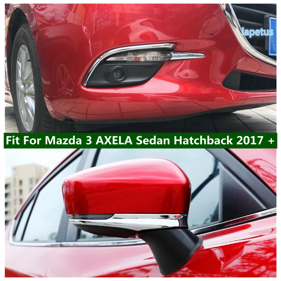 

Exterior For Mazda 3 AXELA Sedan Hatchback 2017 2018 ABS Front Fog Light Lamp Eyelid Eyebrow Decoration Frame Cover Trim 2 Pcs