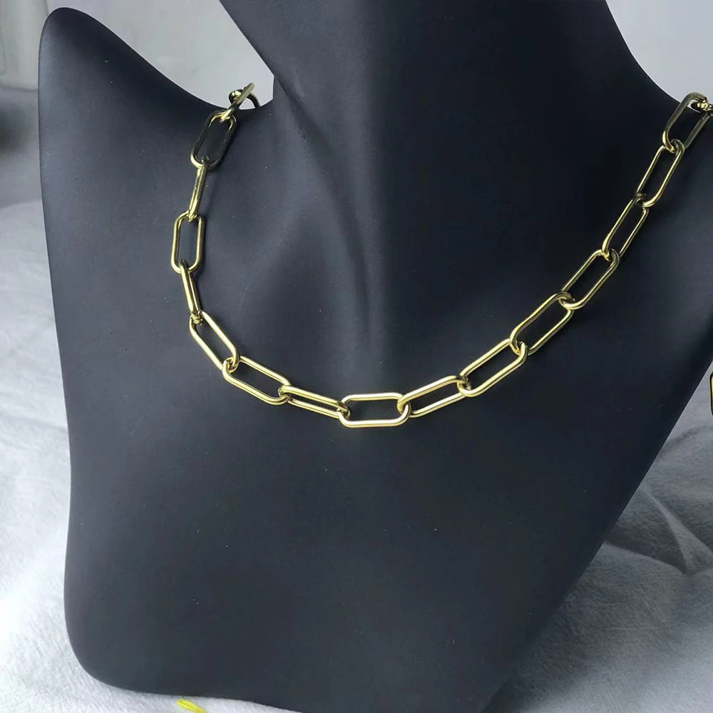 Ожерелье Sherman с цепочкой из нержавеющей стали 304 Женская прямоугольная цепочка