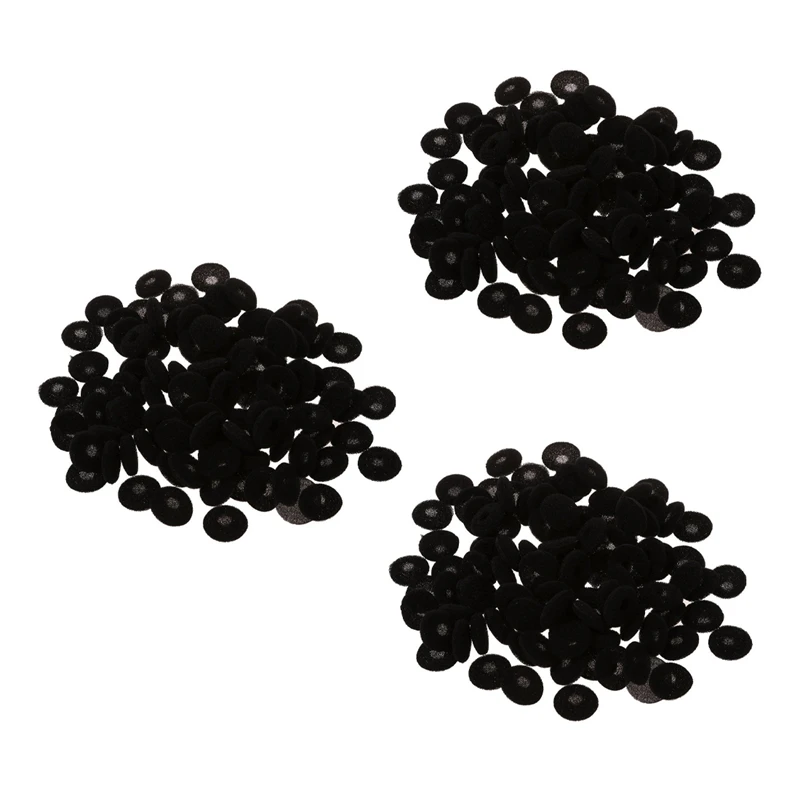 

300 Pcs Black Sponge Earbud Headphone Cap Ear Pads Cover Replacement
