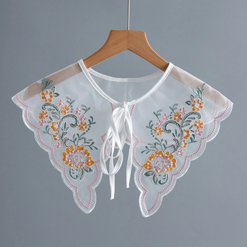 

Искусственный воротник Декоративный воротник рубашки Летнее платье Вышивка Воротник Повседневный декор