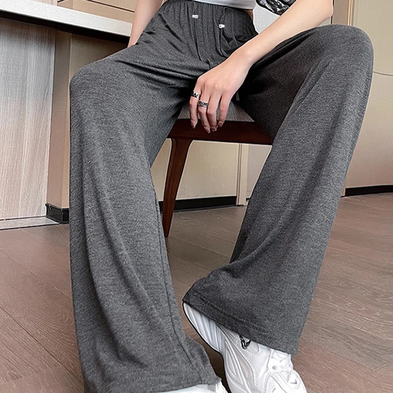 Свободные брюки для беременных из модала с высокой талией летние тонкие широкие