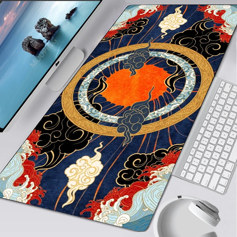 

Yellow Deskmat Mouse Mats Laptop Office Anime Mouse Pad Black Gaming Mousepad Company Rubber Desks Gamer Keyboard Accessories
