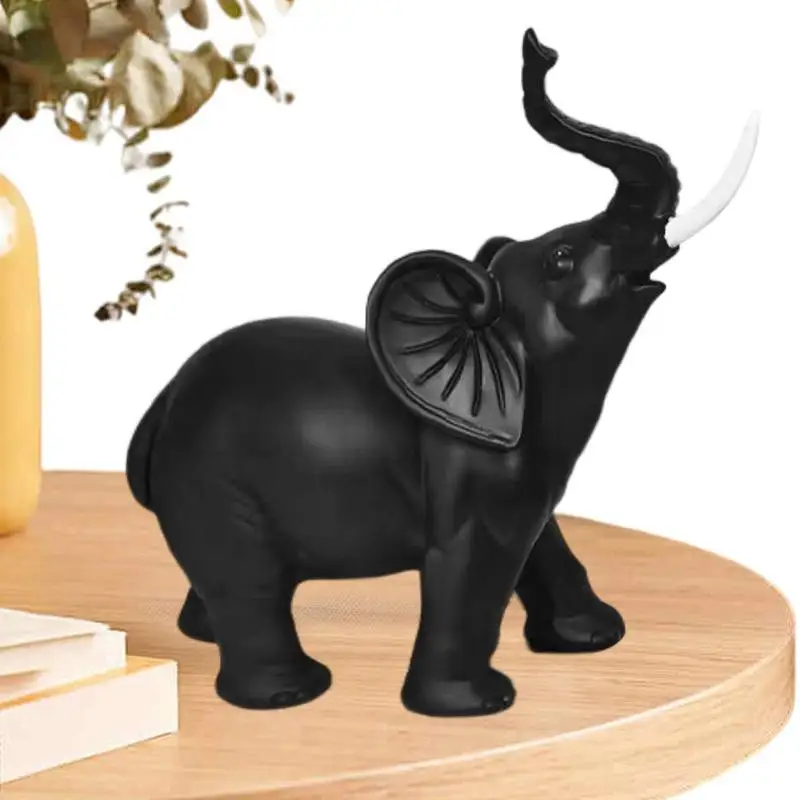 

Elephant Figure Decor Modern Resin Animal Sculpture Tabletop Decorations Desktop Elephant Craft For Bedroom Entrance Bookshelf