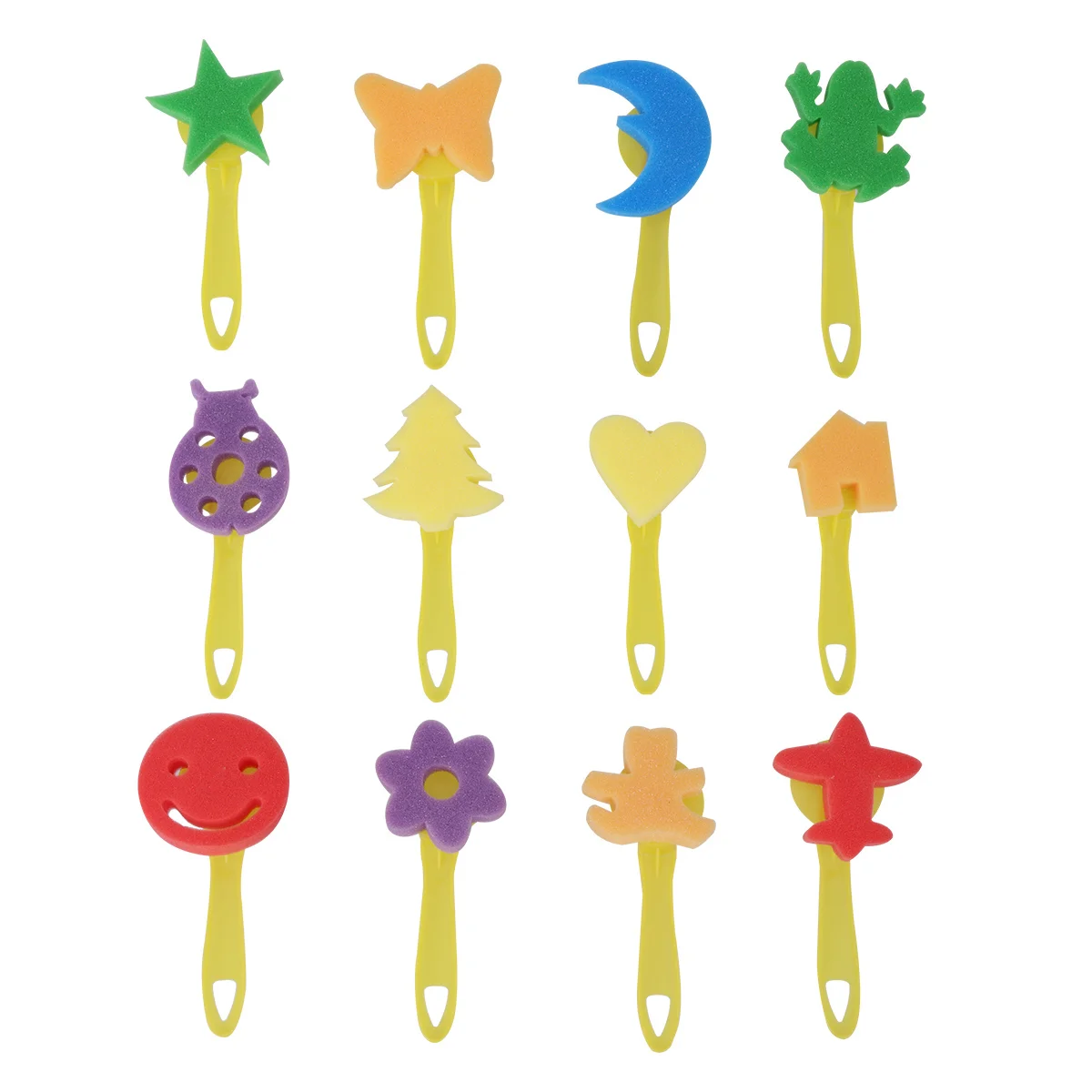 

Brush Brushessponge Kids Paintingroller Drawing Stippler Polyfoam Acrylic Varnish Stain Set Finger Toddler Kit Watercolor