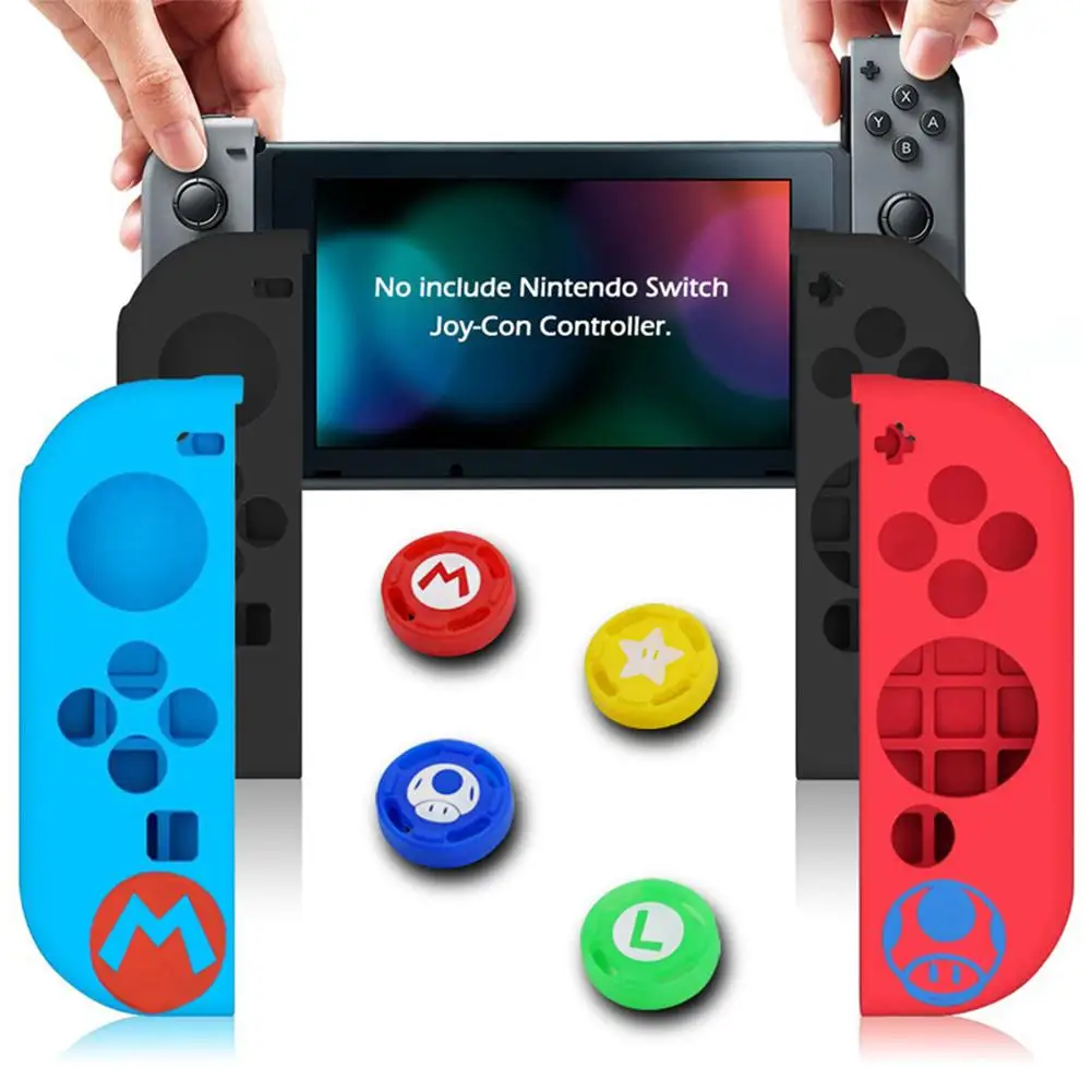 

For Switch Joycon Handle Silicone Protective Sleeve Soft Scratch-resistant Cover Compatible For Nintendo Switch Joycon