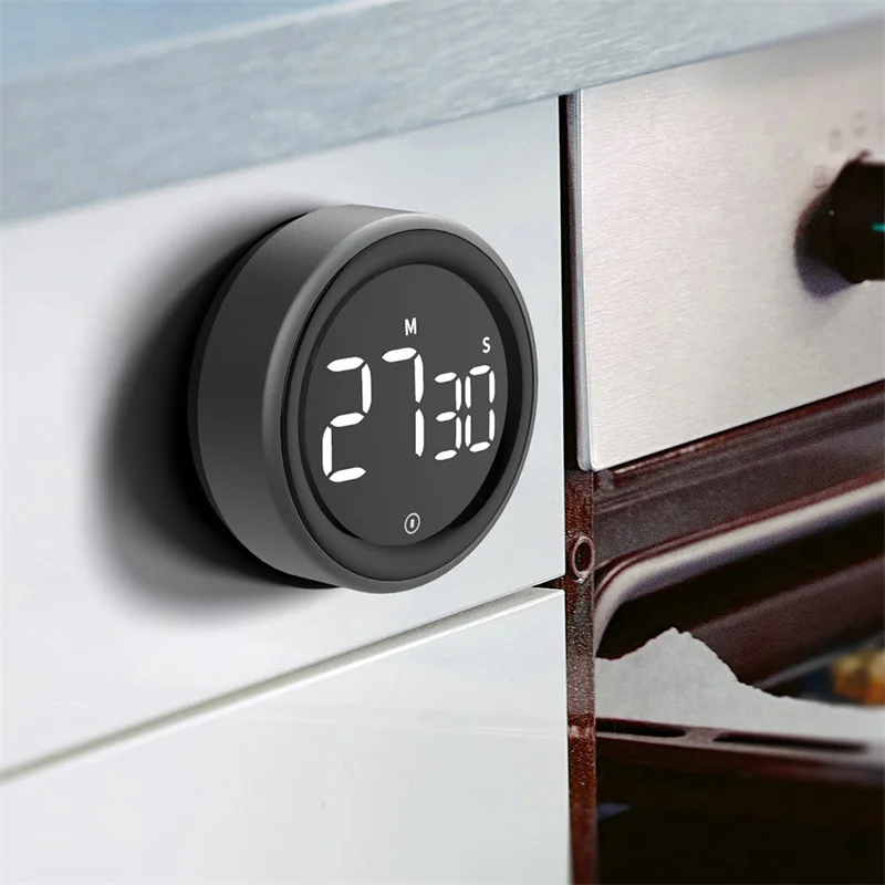 LED Digital Time Alarm Remind Magnetic Counter Manual Electronic Countdown Timer for Kitchen Cooking Shower Study |