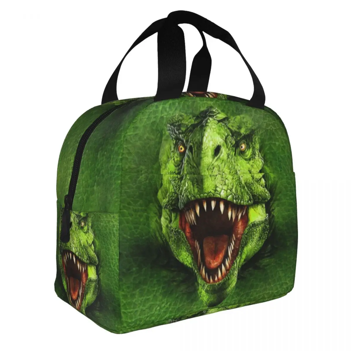 

Cool T-rex Dinosaur Print Lunch Bag Cooler Warm Insulated Lunch Box For Women Student School Work Picnic Food Bento Box Tote