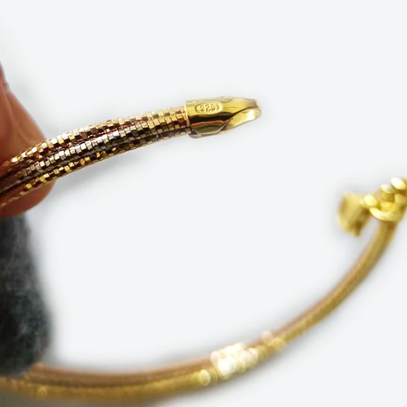 Браслеты MIQIAO из стерлингового серебра 925 пробы итальянские женские