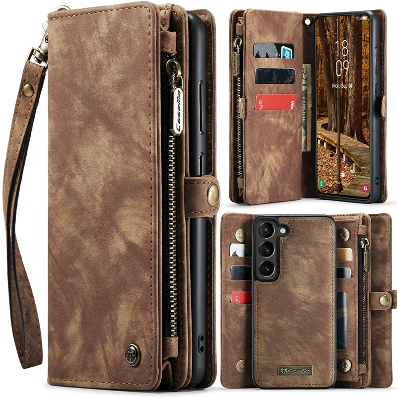 

Detachable Magnetic Flip Leather Phone Case For Samsung Galaxy Z Fold 4 S23 ultra S21 S22 Plus A53 A54 Wallet Card Holder Cover