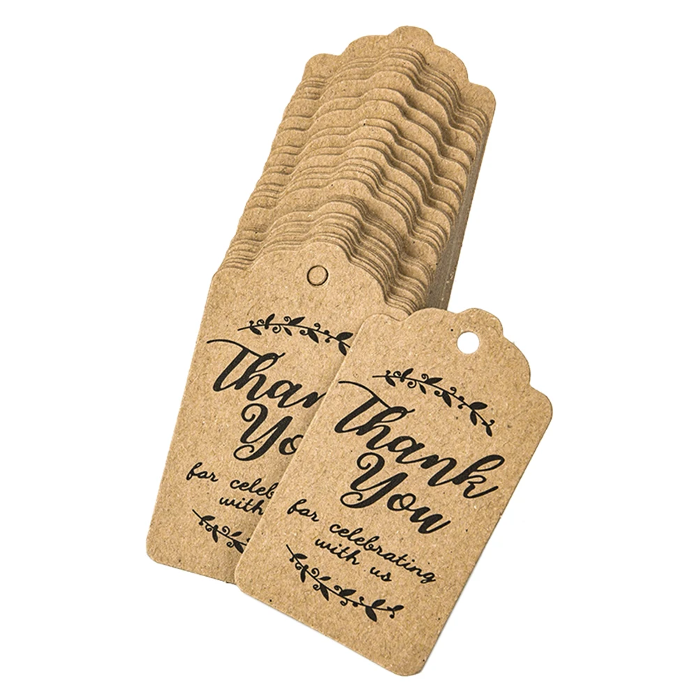 

100 фотообои с надписью «Thank You» для вечеринок, бумажные этикетки с веревкой, свадебная ручная работа, для упаковки подарков, подвеска «сделай ...