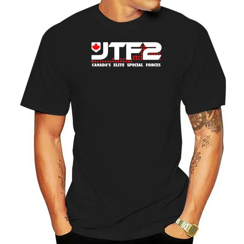 

Мужская футболка s JTF2, Канадская спецназ армейская Военная Черная футболка с круглым вырезом, топы для женщин Keihin
