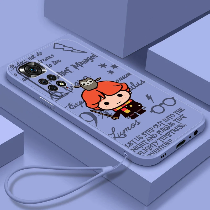 

School of Magic Cute Phone Case For Redmi Note 12 11T 11S 11E 10S 10T 10 9T Pro Plus Liquid Rope Funda Cover