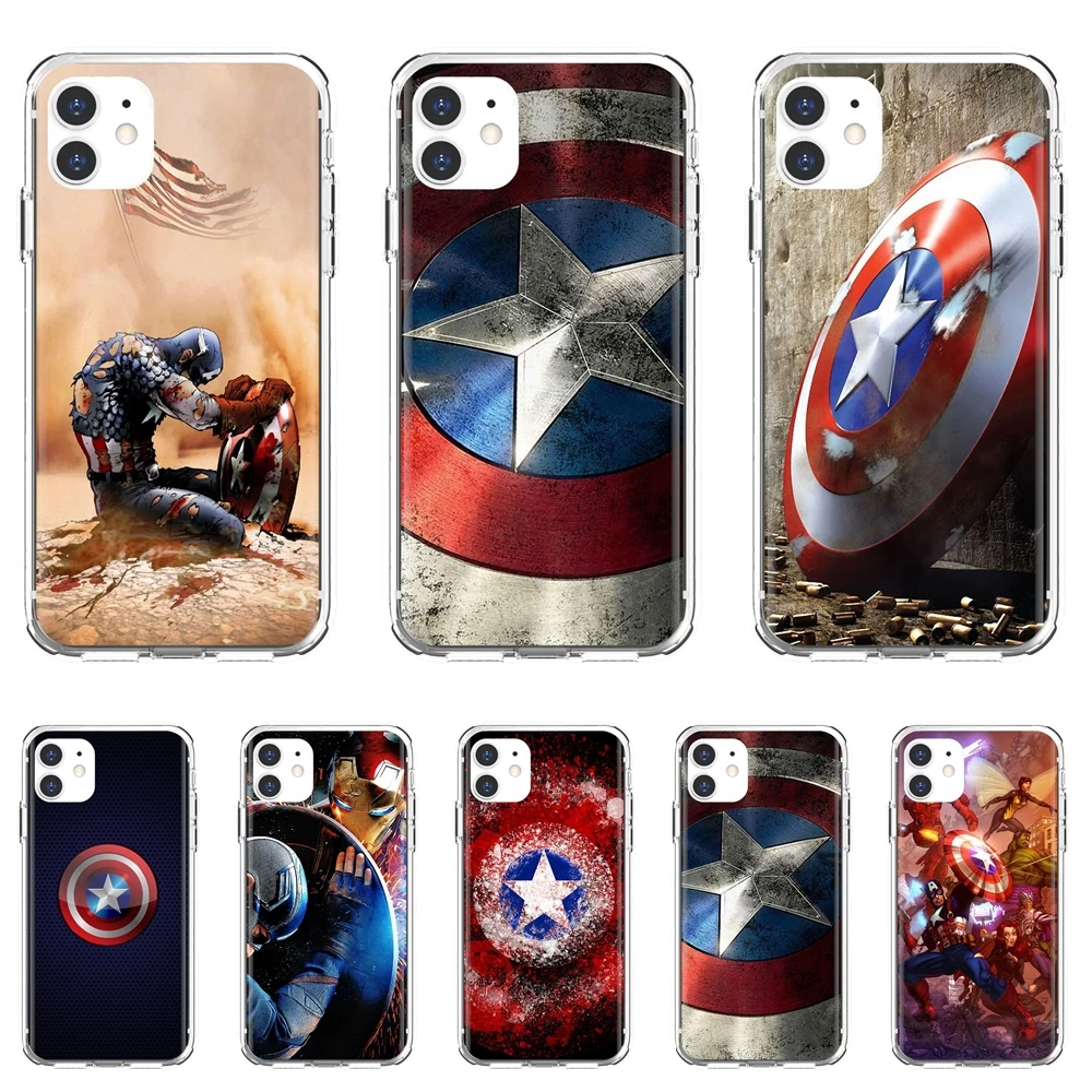 Silicone Cover Chris Evans Captain America Shield For Huawei Honor 8A 7A 7C 8X 9 9X 10 10i 20 Lite Pro Y5 Y6 Y7 Y9 2018 2019