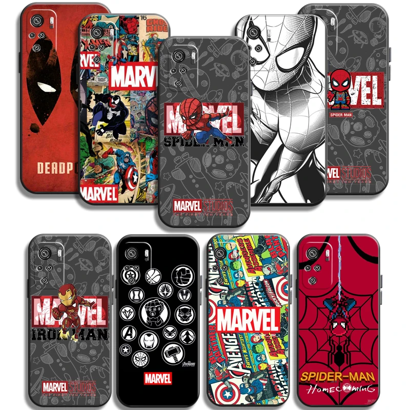 

Marvel Iron Man Spiderman Phone Cases For Xiaomi Redmi 7 7A 9 9A 9T 8A 8 2021 7 8 Pro Note 8 9 Note 9T Cases Coque Back Cover