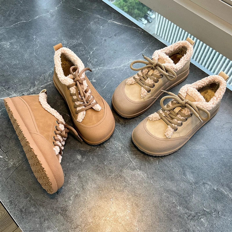 DIMANYU/женские ботинки в стиле ретро зима 2024 повседневная женская нескользящая