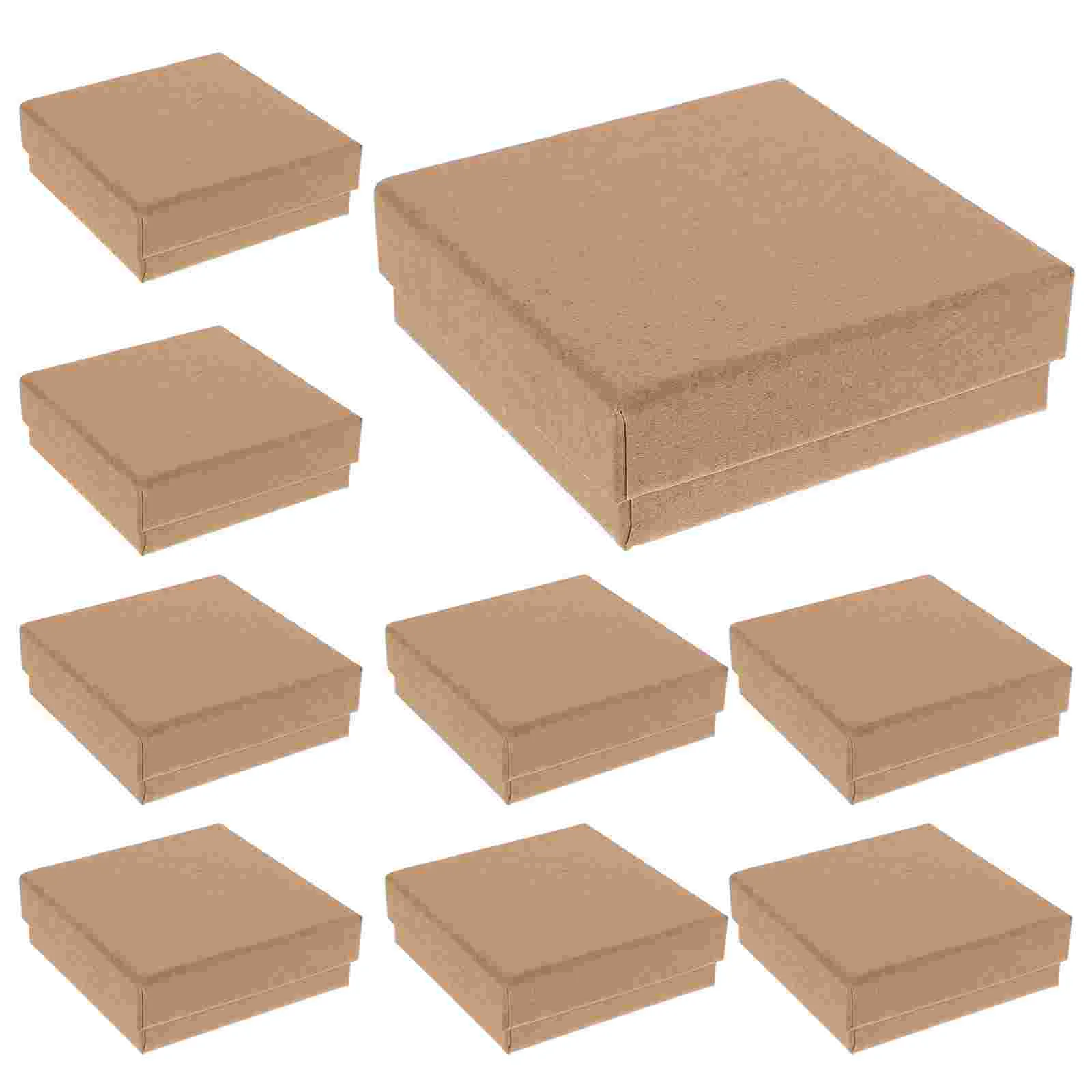 

10pcs Vintage Kraft Paper Jewelries Box Jewelry Container Gift Packing Box