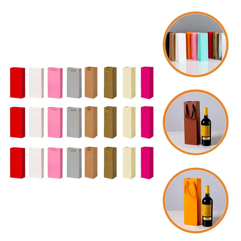 

24pcs Gift Paper Bags Bottle Paper Bags Gift Paper Bags with Handles
