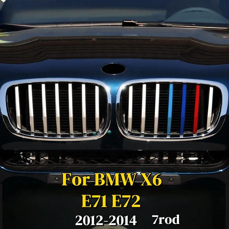 Фото Для BMW X5 E53 E70 F15 G05 1998-2022 BMW X6 E71 E72 F16 2008-2018 3 шт. Передняя решетка Strip Motorsport Power M Накладка №1