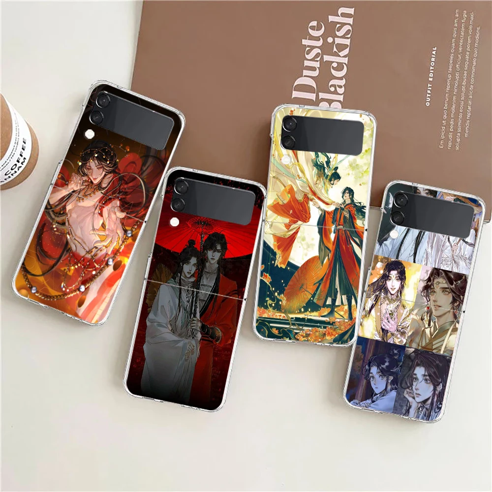 

Heaven Official’s Blessing Gift Hard PC Phone Case For Samsung Galaxy Z Flip 4 Transparent Cover For Galaxy Z Flip 3 Case Capas
