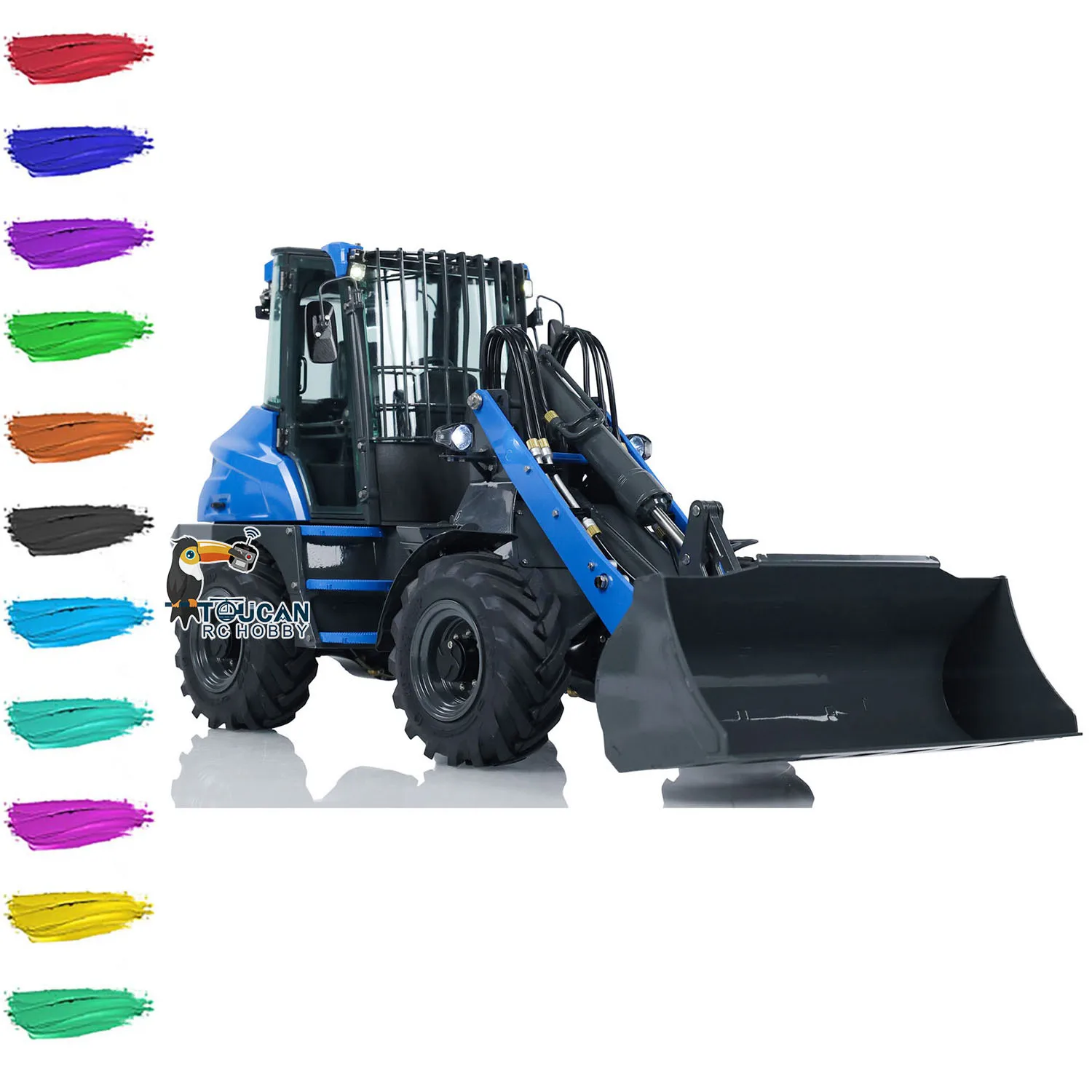 Гидравлический погрузчик LESU RC 1:14 металлический AOUE MCL8 инженерные транспортные