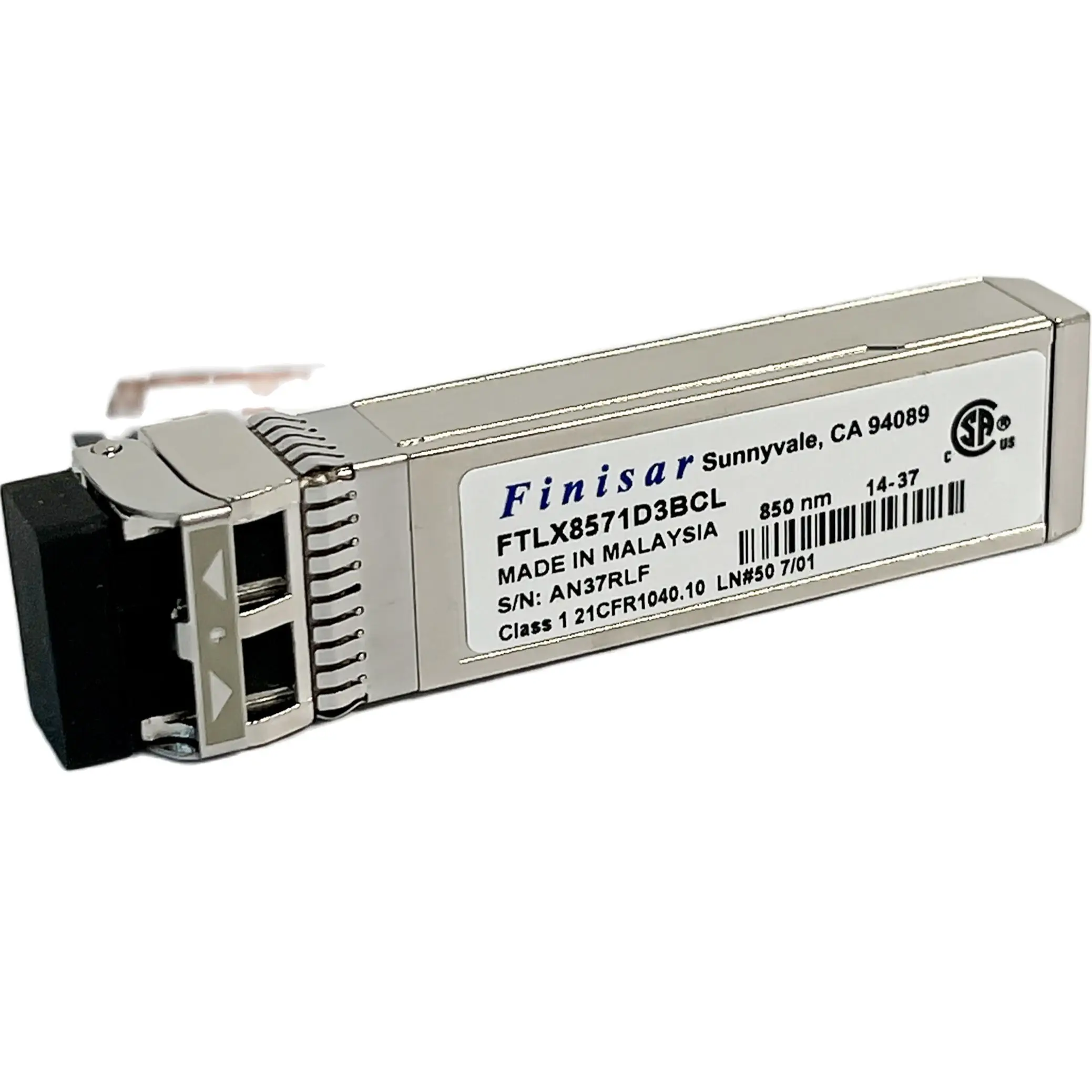 Finisar FTLX8571D3BCL SFP+ 10G 850NM 300M Multimode Dual Fiber Transceiver Module