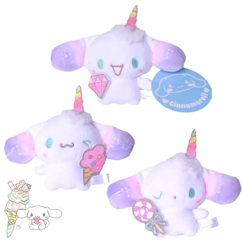 

Sanrioed Anime Figure Kawaii Cinnamoroll Stuffed Animals Plush Toy Cartoon Cute Soft Plushie Doll Pendant Toys Children Gift11cm