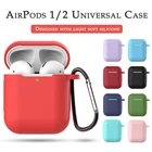 Силиконовый чехол для Apple AirPods 2, Мягкий противоударный чехол для беспроводных Bluetooth наушников s Air Pods 2, защитный чехол для зарядного устройства