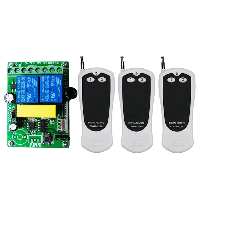1000 м 433 МГц пульт дистанционного управления универсальный беспроводной AC 110 В 220 2CH