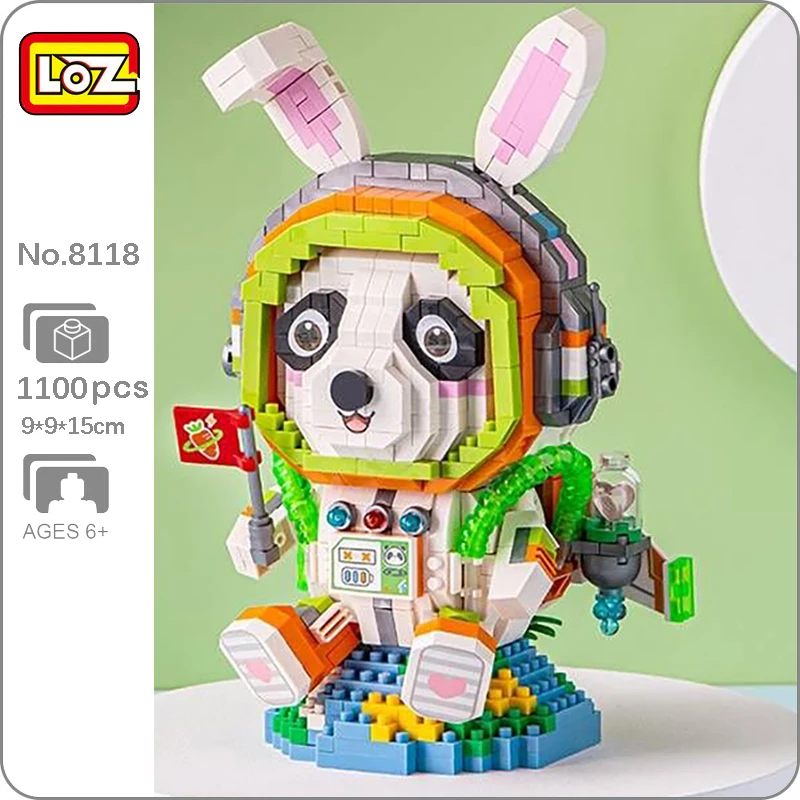 

LOZ 8118, животные, мир, космос, астронавт, Космический человек, панда, земля, флаг, DIY, мини-алмазные блоки, кирпичи, строительные игрушки для дете...