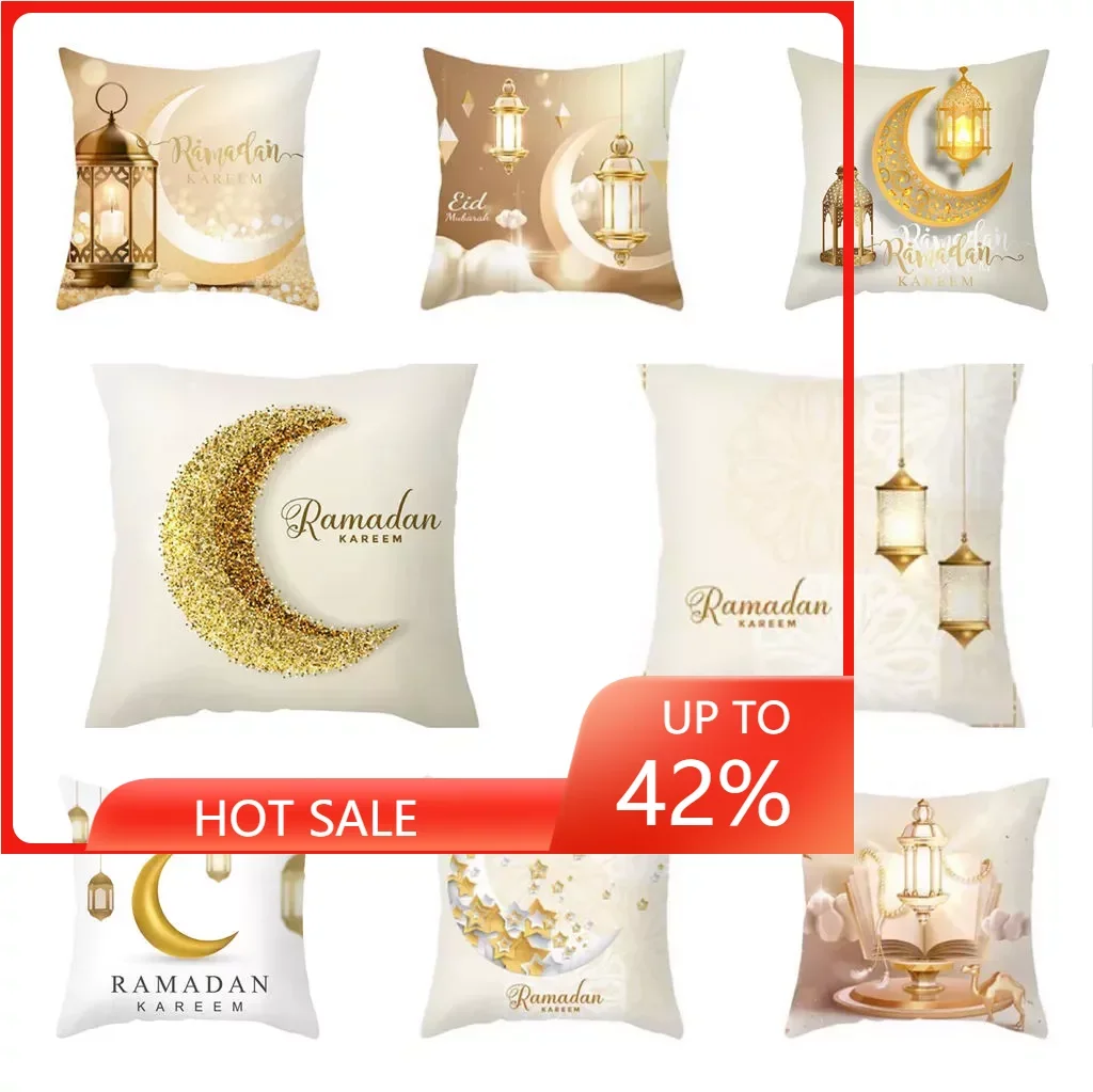

EID Mubarak Decor Cushion Cover Aid Ramadan Decorations 2022 Islamic Muslim Decor Ramadan Kareem EID Al Adha Ramada Pillowcase