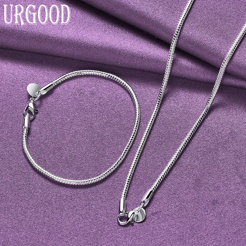 

925 Sterling Silver High Quality Trendy Rope Chain Set For Women Birthday Party Engagement Wedding Gift