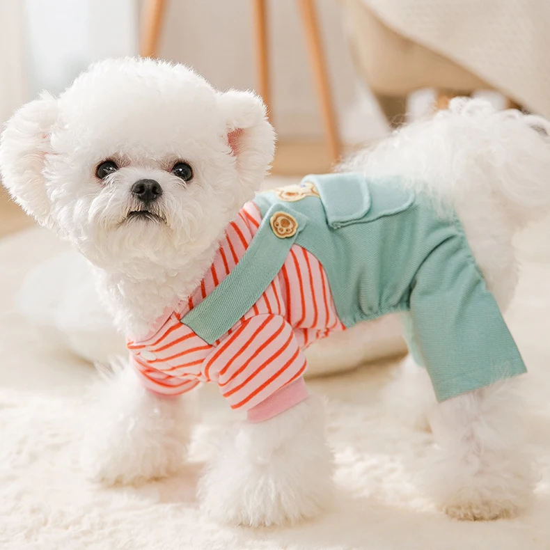 

Dog clothing autumn thin four-legged clothing small dog Teddy bears Pomeranian puppies autumn and winter overalls padded jacket