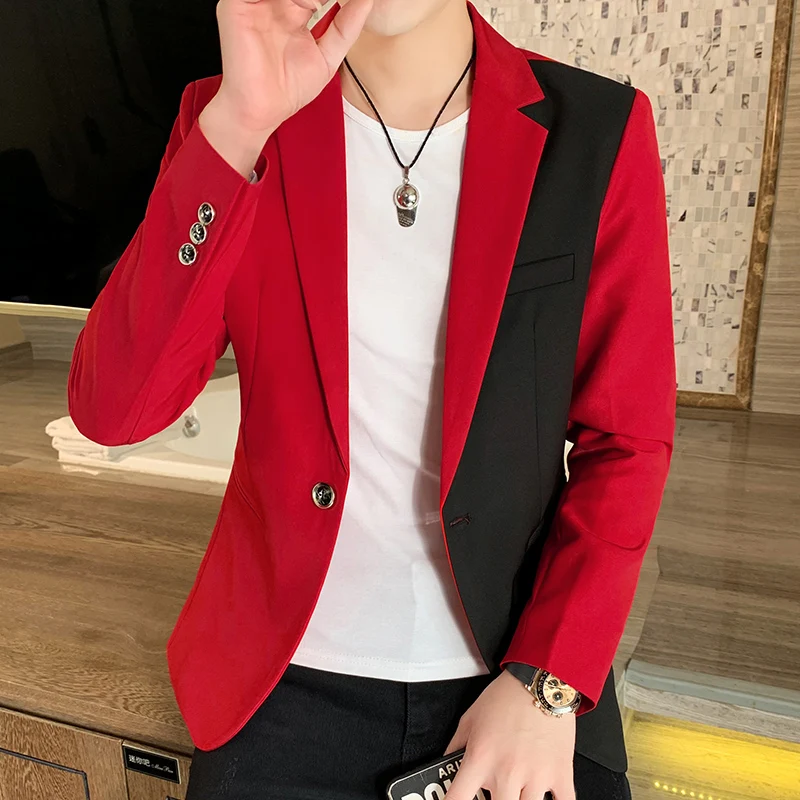 

Men's Suit Jacket 2022 Spring New Korean Youth Trend Fashion Casual Streetwear High-quality Slim-fit Blazers Brand Male Clothing