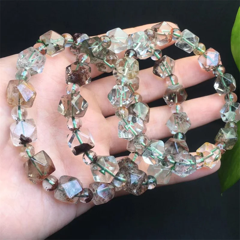 9 мм натуральный сад кварцевый браслет восьмиугольный бисер модный