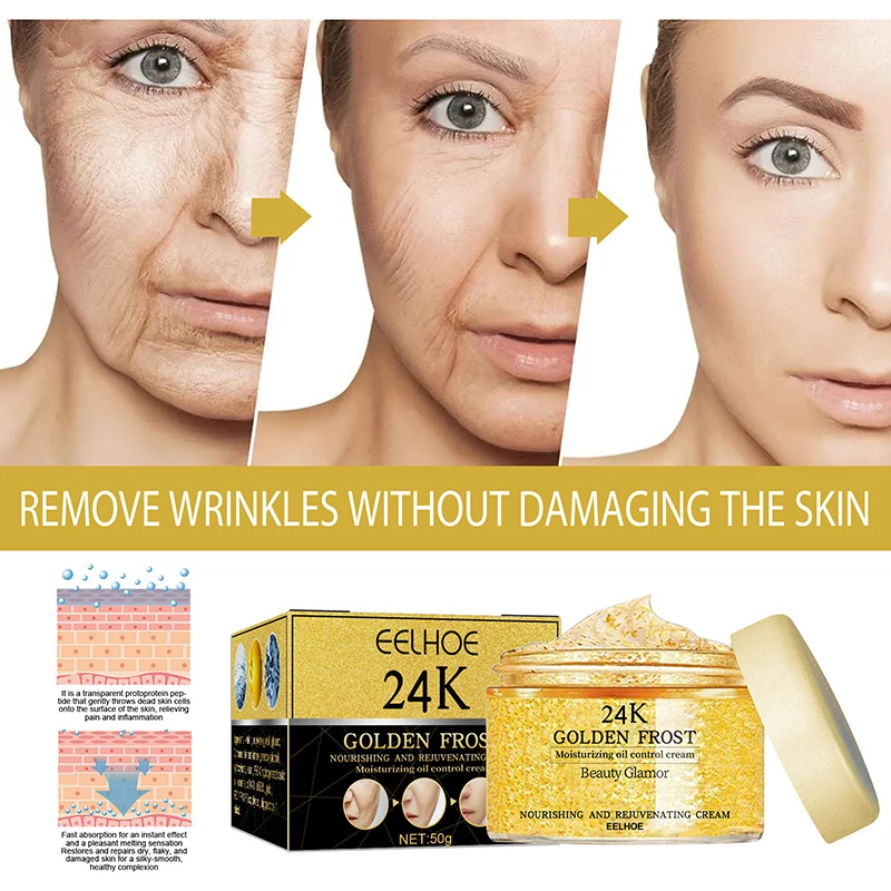 

24k Gold Anti-wrinkle Cream Firming And Anti-aging Lifting Cream Lightening Wrinkles And Fine Lines Whiten Brighten Facial Care