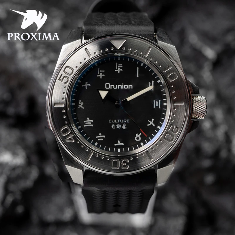 

OMNION New Big MM Samurai Men Diving Watch Automatic Mechanical Watch NH35 Japanese Movement Luxury C3 Luminous Sapphire Crystal