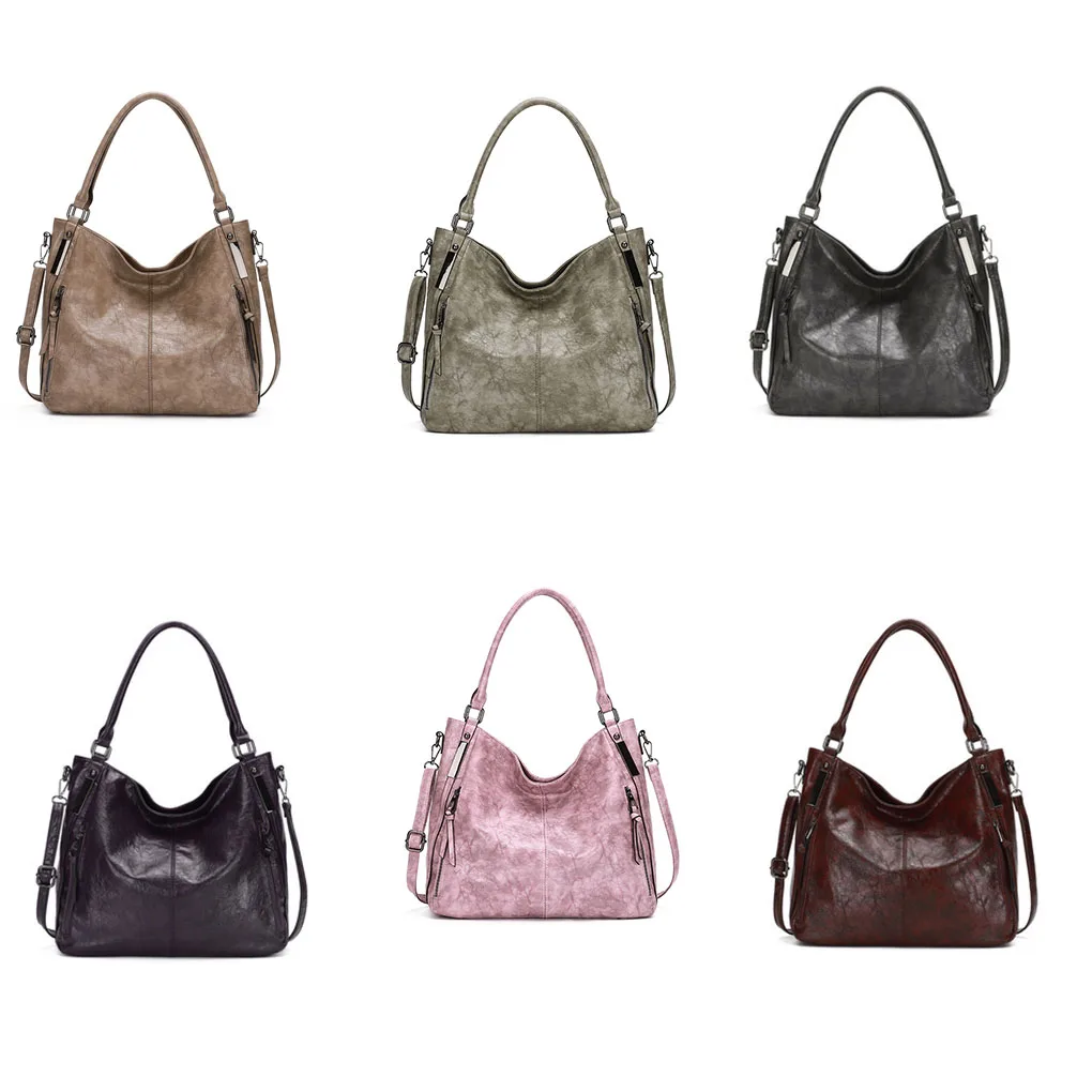 

Tote Bag Leather Large Capacity Soft Smooth Removable Handle Women handbags Solid Color Simple Fashion Storage Bags