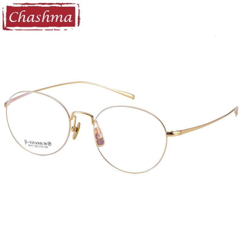 

Chashma Titanium Round Eyeglasses Optical Vintage Spectacle Frames Retro Prescription Eyewear Light Fashion Student Glasses