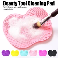 1pc silicone makeup brush cleaner foundation makeup brush scrubber board pad make up washing brush gel cleaning mat hand tool