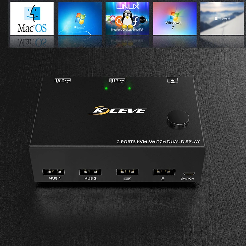 

KVM-переключатель с 2 портами, двойной дисплей, USB-разветвитель, переключатель, разветвитель Интернета, адаптер, HDMI-совместимый переключатель, игровой расширенный экран